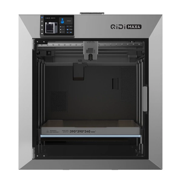 QIDI Max4 nagyformátumú 3D nyomtató, CoreXY, 800 mm/s, 370 °C hotend, fűtött kamra, AI kamera, automata szintezés, PLA/ABS/ASA/PA/PC/TPU kompatibilis
