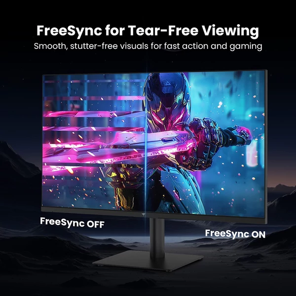 KTC H27T27 27'' QHD 2K 120Hz (OC) Fast IPS office monitor, 99% sRGB, HDR, FreeSync/G‑Sync, alacsony kékfény, állítható, VESA