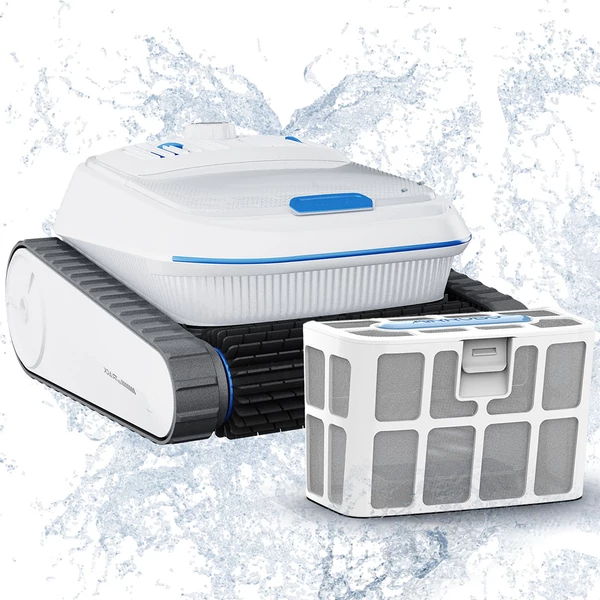 AIRROBO CP402 vezeték nélküli robot medencetisztító, okos útvonaltervezés, 4 motor, dupla kefék, 10400mAh, 2 órás üzemidő, IP68