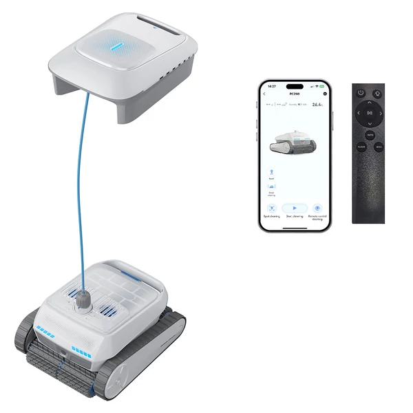AIRROBO CP402 vezeték nélküli robot medencetisztító, okos útvonaltervezés, 4 motor, dupla kefék, 10400mAh, 2 órás üzemidő, IP68