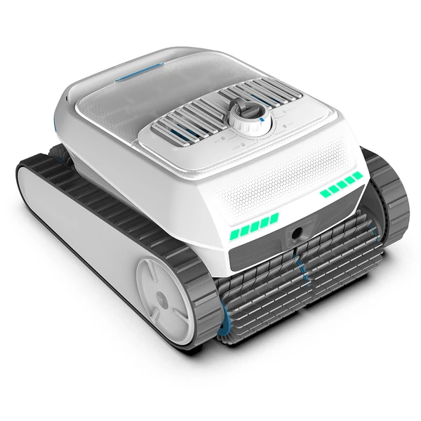 AIRROBO CP402 LITE vezeték nélküli robot medencetisztító, 4 hengerkefe, 6600 GPH szívóerő, okos navigáció, 10400mAh, 150 perc, 90° falmászás, 4L szűrő, IP68