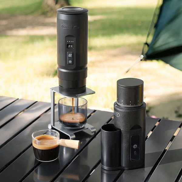 HiBREW G5 MINI hordozható elektromos kávédaráló, 100 fokozatú állítás, 5200mAh akku, 38mm rozsdamentes kúpos kés, Type‑C töltés