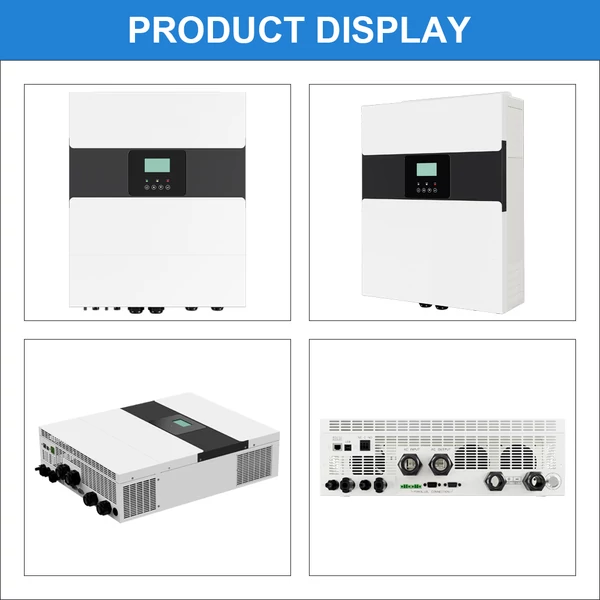 DAXTROMN 10.2kW hibrid napelemes inverter, 48V tiszta szinusz, 2 MPPT, 500V PV, 120A töltés, 16000VA induló teljesítmény, párhuzamos/3 fázis