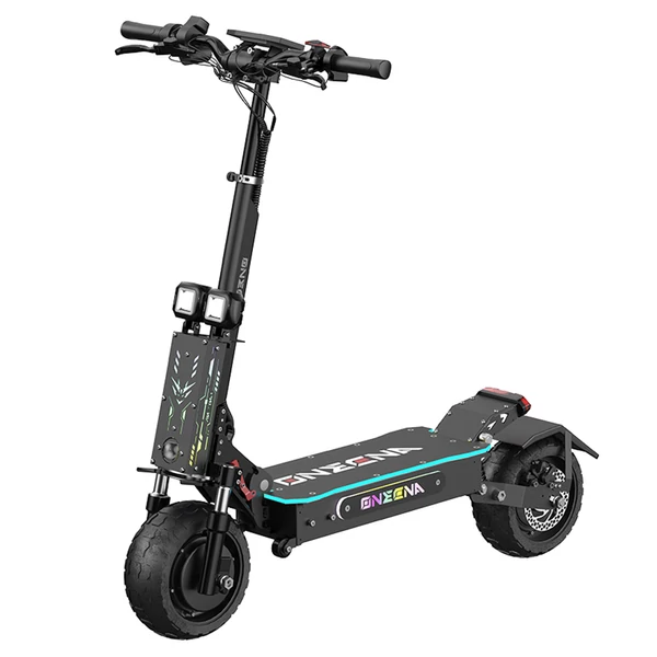 ONECNA GT7 összecsukható elektromos roller, dupla 2800W motor, 60V 27Ah akku, 80 km/h, 89 km hatótáv, 11" terepgumi, olajos fék, app, 150 kg