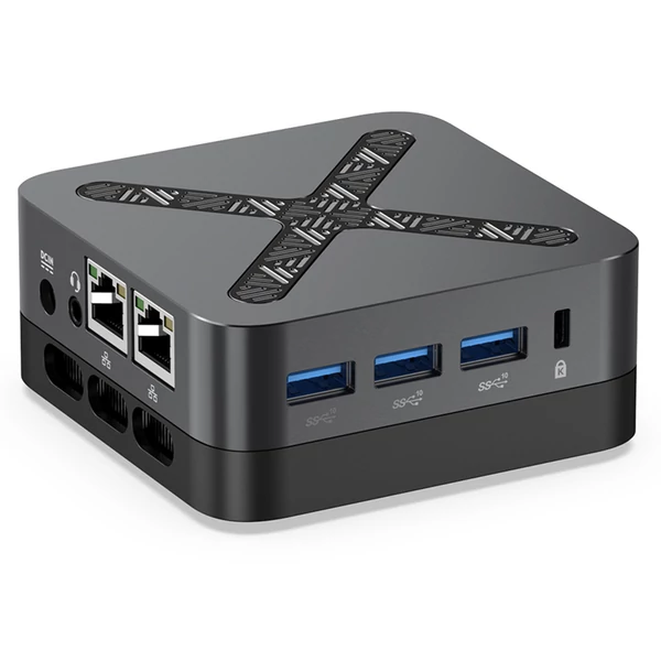 MINIX Z95 mini PC, Intel N95, 16GB RAM, 512GB SSD, DP+HDMI 2.1 4K tripla kijelző, WiFi 5, BT 5.0, dupla gigabit LAN, USB‑A 3.2, aktív hűtés