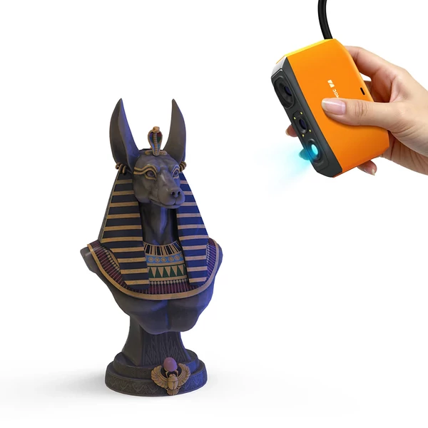 3DMakerpro Fox 3D szkenner, AI követés, 0.07 mm pontosság, 0.10 mm felbontás, NIR fény, jelölésmentes 10 fps szkennelés, Win/macOS/Android/iOS