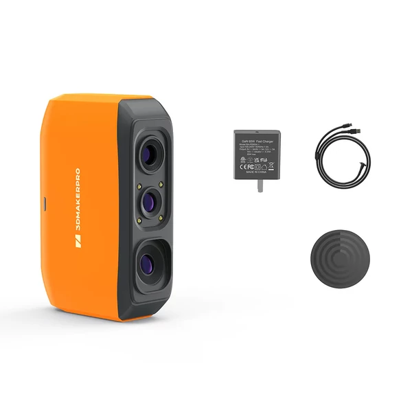 3DMakerpro Fox 3D szkenner, AI követés, 0.07 mm pontosság, 0.10 mm felbontás, NIR fény, jelölésmentes 10 fps szkennelés, Win/macOS/Android/iOS