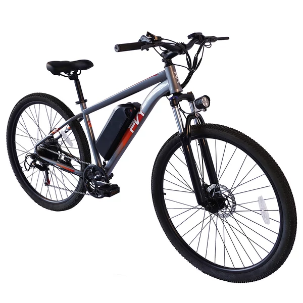 PVY M29 elektromos kerékpár – 250W, 48V 17.5Ah, 29", 25km/h, 120km hatótáv, Shimano 7 sebesség, applikáció vezérlés – Szürke