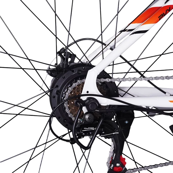 PVY M29 elektromos kerékpár – 250W, 48V 17.5Ah, 29", 25km/h, 120km hatótáv, Shimano 7 sebesség, applikáció vezérlés – Szürke