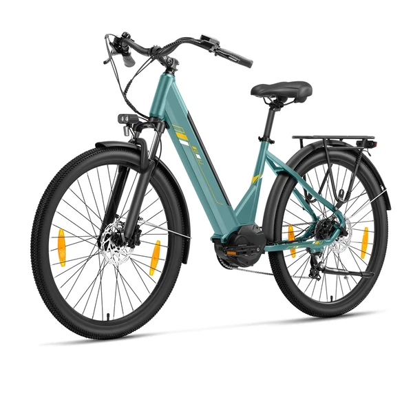Touroll Urbano 3 elektromos kerékpár, 250W motor, 36V 13Ah akkumulátor, 25km/h, 120km hatótáv, 27.5” kerék, hidraulikus fék, első teleszkóp, Shimano 7 sebesség