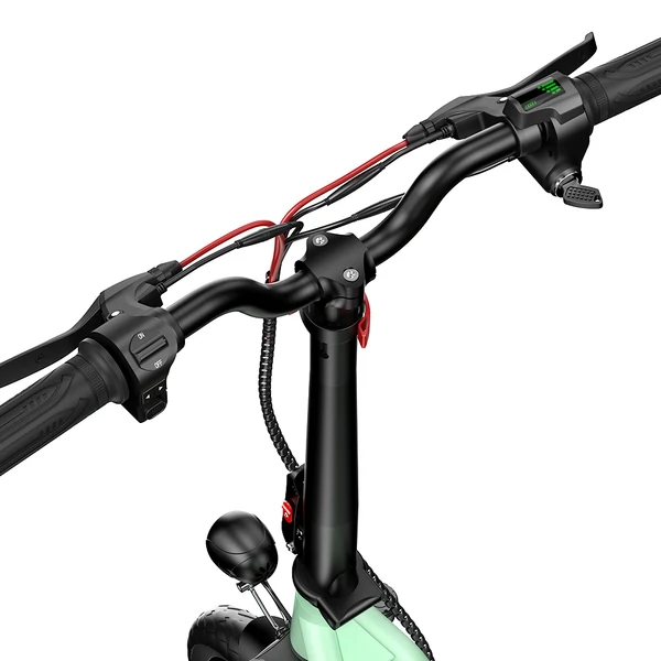 iScooter i12 üléses elektromos roller hátsó kosárral, 500W motorral, 36V 7.5Ah akkumulátorral, 12\" gumival, 25km/h sebességgel, 35km hatótávval – Zöld