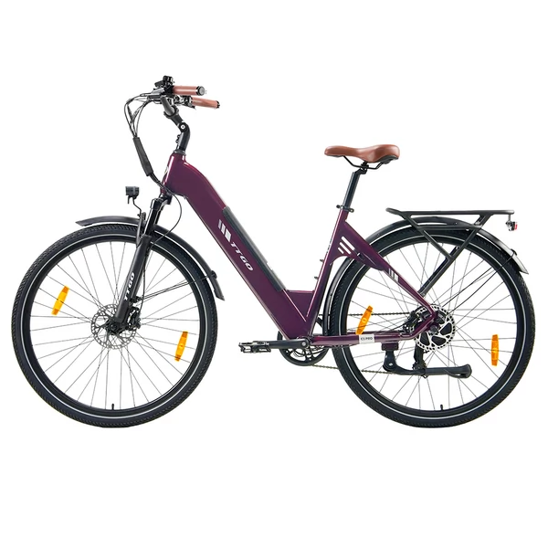 TTGO C3 Pro elektromos kerékpár, 250W motor, 36V 20Ah akku, 28” kerék, 25km/h, 120km hatótáv, hidraulikus fék, rugóvilla, torque szenzor – Piros