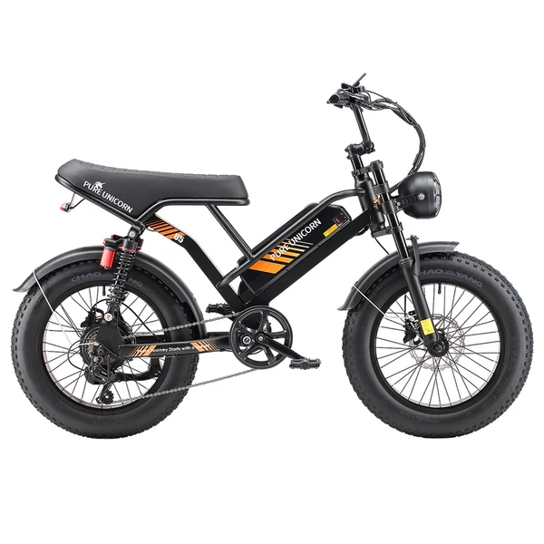 PURE UNICORN U5 elektromos kerékpár, 1000W motor, 48V 19.2Ah akkumulátor, 20×4” fat gumi, 45 km/h, 80 km hatótáv, hidraulikus fék, rugózás, Shimano 7 seb.
