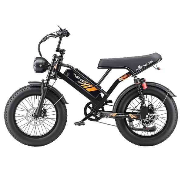 PURE UNICORN U5 elektromos kerékpár, 1000W motor, 48V 19.2Ah akkumulátor, 20×4” fat gumi, 45 km/h, 80 km hatótáv, hidraulikus fék, rugózás, Shimano 7 seb.