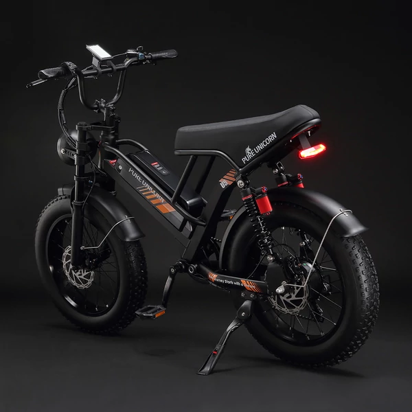 PURE UNICORN U5 elektromos kerékpár, 1000W motor, 48V 19.2Ah akkumulátor, 20×4” fat gumi, 45 km/h, 80 km hatótáv, hidraulikus fék, rugózás, Shimano 7 seb.