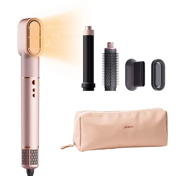 JIMMY HF9 Pro multistyler és nagysebességű hajszárító, 110000 ford./perc, 23 m/s légáram, 20M negatív ion, 1,8 m kábel – szárítás, formázás, göndörítés