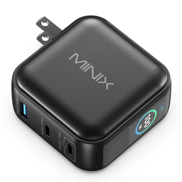 MINIX P3 Pro 3 portos LED‑es GaN fali gyorstöltő