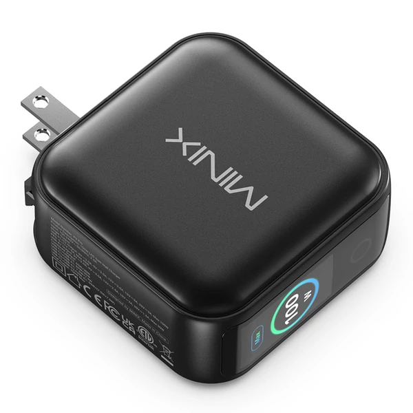 MINIX P3 Pro 3 portos LED‑es GaN fali gyorstöltő