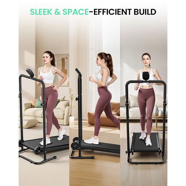 Akluer RJ401 motor nélküli futópad 5% dőléssel, 3 fokozattal, 92×39 cm felülettel, 150 kg teherbírással, 6 rétegű csúszásgátló szalaggal, LED kijelzővel