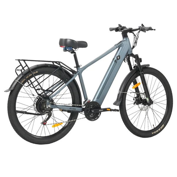 Cysum M‑RAX elektromos kerékpár, 500W csúcsteljesítmény, 48V 13Ah akku, 25km/h, 80km hatótáv, 27.5" terepgumi, Shimano 21 sebesség