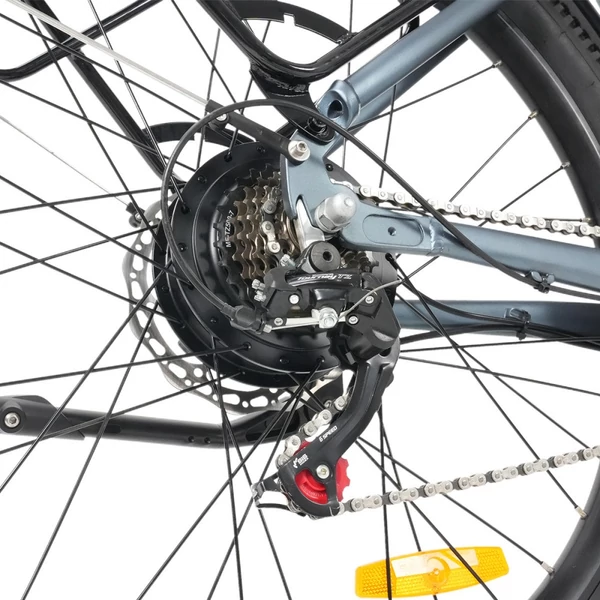 Cysum M‑RAX elektromos kerékpár, 500W csúcsteljesítmény, 48V 13Ah akku, 25km/h, 80km hatótáv, 27.5" terepgumi, Shimano 21 sebesség
