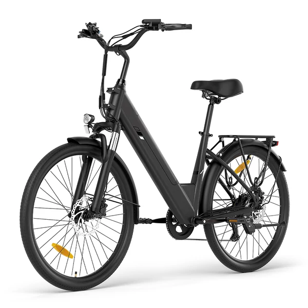 Touroll J2 ST Pro lépcső nélküli elektromos kerékpár, 450W csúcsteljesítmény, 36V 15.6Ah kivehető akkumulátor, 25km/h, 100km hatótáv, hidraulikus fék
