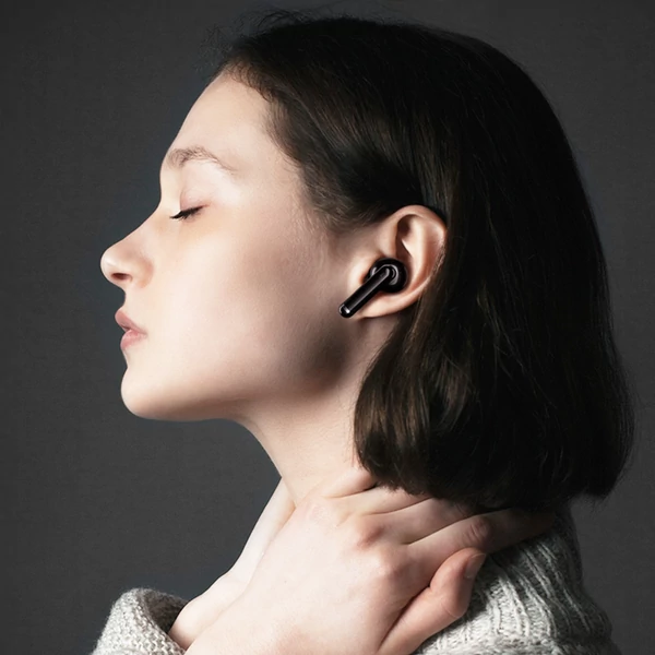 QCY HT03 ANC vezeték nélküli fülhallgató, Bluetooth 5.1, 6 órás üzemidő ANC nélkül