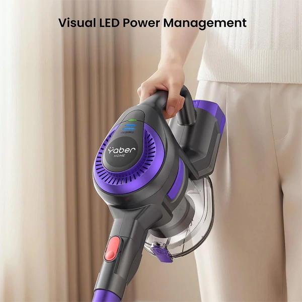 Yaber L10 vezeték nélküli porszívó, 56AW szívóerő, 170W motor, 35 perc üzemidő, 0.6L tartály, HEPA, LED kijelző, többfelületes takarítás