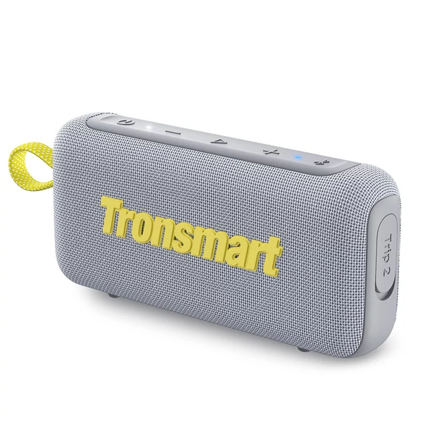 Tronsmart Trip 2 hordozható kültéri Bluetooth hangszóró, SoundPulse mély basszus, 42mm driver, IPX7 vízálló, 20 órás üzemidő - Szürke