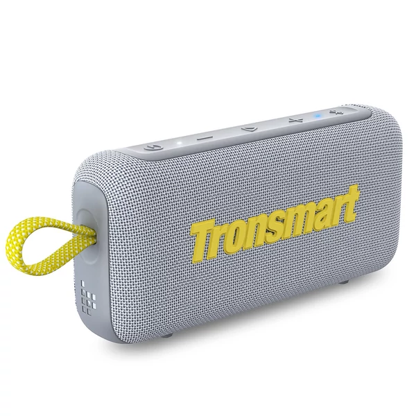 Tronsmart Trip 2 hordozható kültéri Bluetooth hangszóró, SoundPulse mély basszus, 42mm driver, IPX7 vízálló, 20 órás üzemidő - Szürke