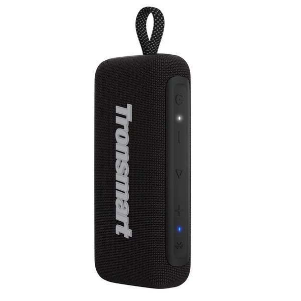 Tronsmart Trip 2 hordozható kültéri Bluetooth hangszóró, SoundPulse mély basszus, 42mm driver, IPX7 vízálló, 20 órás üzemidő - Fekete