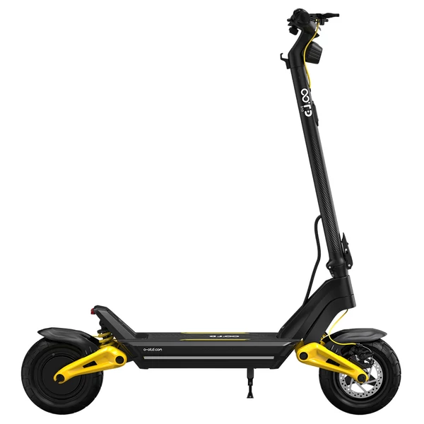OOTD S10 összecsukható elektromos roller, 10" kerék, 1400W motor, 48V 20Ah akku, 25km/h, 60–70km hatótáv, 120kg teherbírás, IPX4, APP – Sárga
