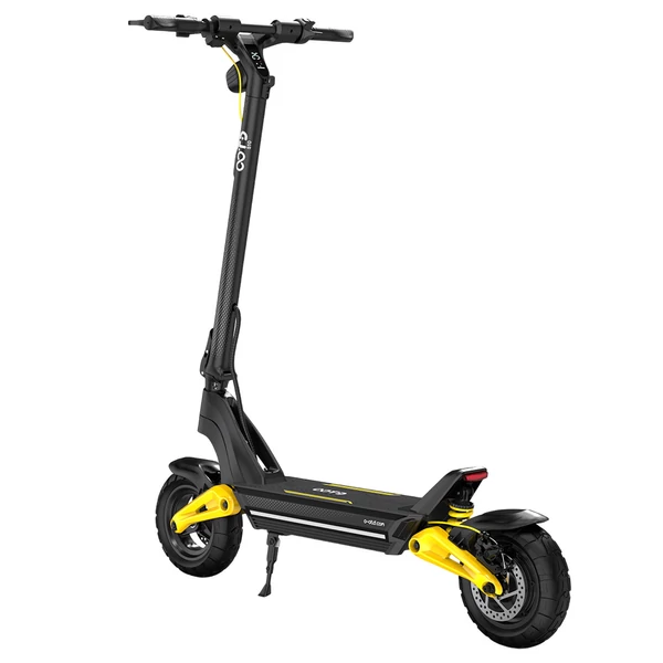 OOTD S10 összecsukható elektromos roller, 10" kerék, 1400W motor, 48V 20Ah akku, 25km/h, 60–70km hatótáv, 120kg teherbírás, IPX4, APP – Sárga