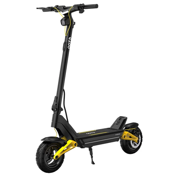 OOTD S10 összecsukható elektromos roller, 10" kerék, 1400W motor, 48V 20Ah akku, 25km/h, 60–70km hatótáv, 120kg teherbírás, IPX4, APP – Sárga