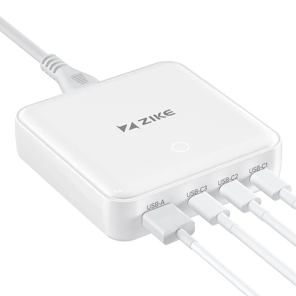 ZIKE Z1810 100W GaN asztali töltőállomás, 4 porttal, gyors és többeszközös töltéshez