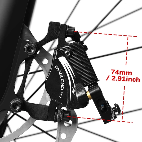 DYISLAND XT‑7 hidraulikus tárcsafék nyereg, bowdenes első‑hátsó fék MTB/országúti/elektromos kerékpárhoz - Fekete