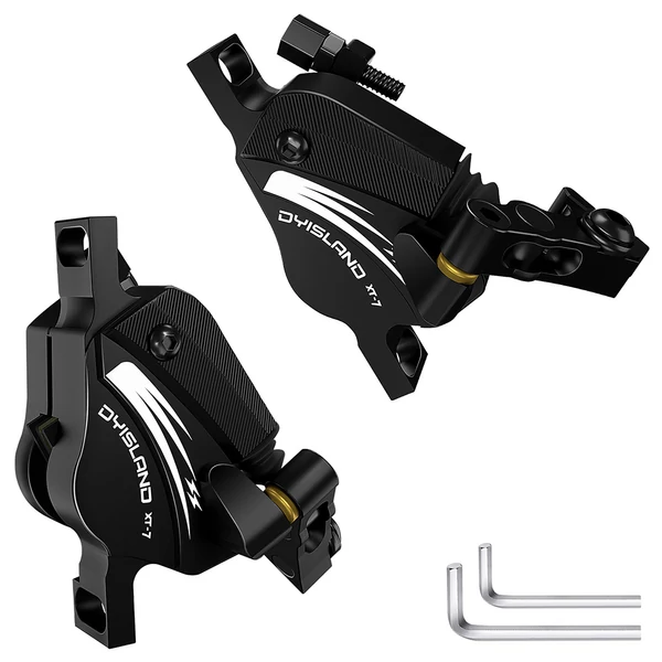 DYISLAND XT‑7 hidraulikus tárcsafék nyereg, bowdenes első‑hátsó fék MTB/országúti/elektromos kerékpárhoz - Fekete