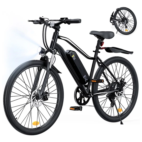 EB3S elektromos kerékpár, 350W motor, 36V 15Ah akku, 35km/h, 90km hatótáv, 26” terepgumi, IPX4, tárcsafék, első villa, 150kg teherbírás