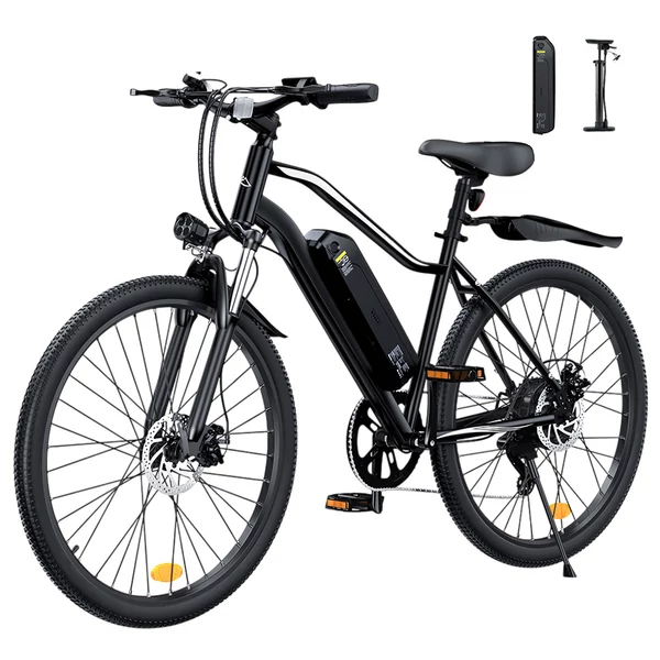EB3S elektromos kerékpár, 350W motor, 36V 15Ah akku, 35km/h, 90km hatótáv, 26” terepgumi, IPX4, tárcsafék, első villa, 150kg teherbírás