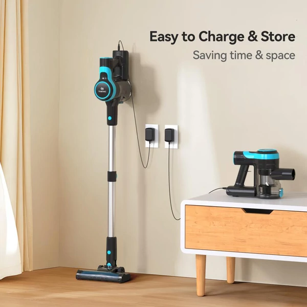 TASVAC V600 vezeték nélküli porszívó, 28000Pa szívóerő, 120000 RPM motor, LED padlókefe, 45 perc üzemidő, mosható HEPA