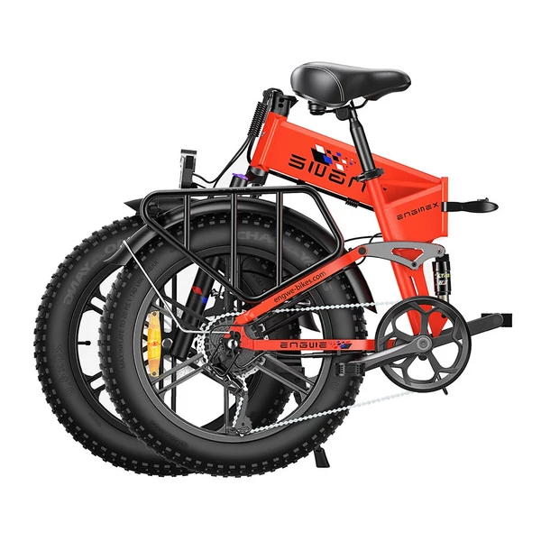 ENGWE Engine X összecsukható elektromos kerékpár, 20×4.0 Chaoyang terepgumik, 250W motor, 48V 13Ah akku, 25 km/h, 100 km hatótáv, dupla tárcsafék – Piros