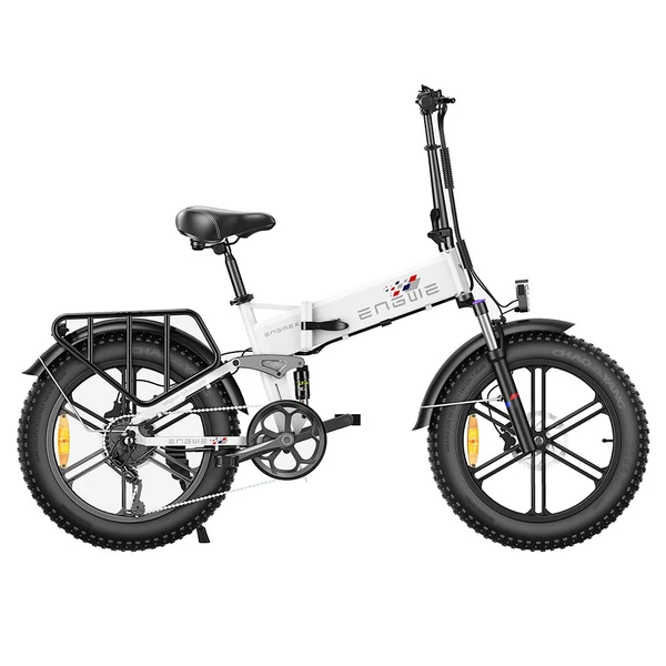 ENGWE Engine X összecsukható elektromos kerékpár, 20×4.0 Chaoyang terepgumik, 250W motor, 48V 13Ah akku, 25 km/h, 100 km hatótáv, dupla tárcsafék – Fehér
