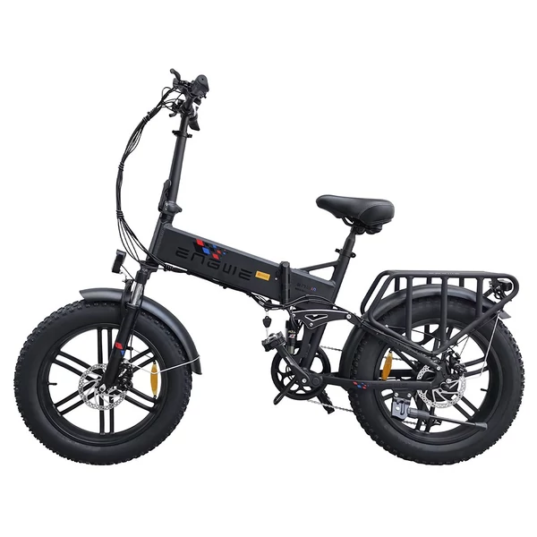 ENGWE Engine X összecsukható elektromos kerékpár, 20×4.0 Chaoyang terepgumik, 250W motor, 48V 13Ah akku, 25 km/h, 100 km hatótáv, dupla tárcsafék – Fekete