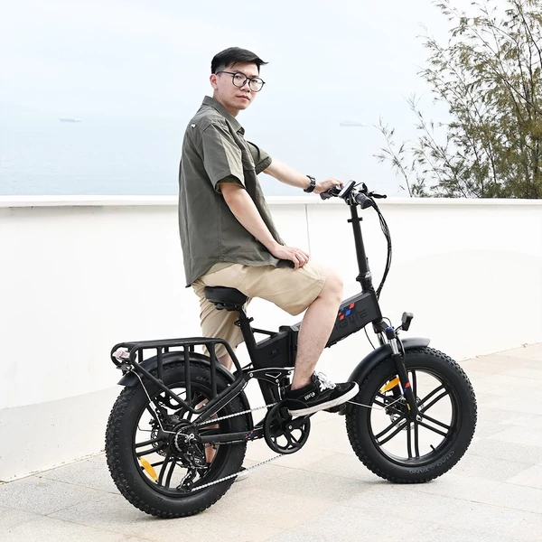 ENGWE Engine X összecsukható elektromos kerékpár, 20×4.0 Chaoyang terepgumik, 250W motor, 48V 13Ah akku, 25 km/h, 100 km hatótáv, dupla tárcsafék – Fekete