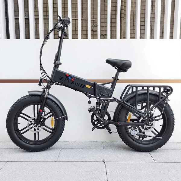 ENGWE Engine X összecsukható elektromos kerékpár, 20×4.0 Chaoyang terepgumik, 250W motor, 48V 13Ah akku, 25 km/h, 100 km hatótáv, dupla tárcsafék – Fekete