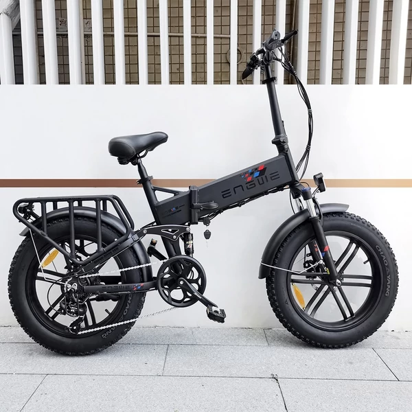 ENGWE Engine X összecsukható elektromos kerékpár, 20×4.0 Chaoyang terepgumik, 250W motor, 48V 13Ah akku, 25 km/h, 100 km hatótáv, dupla tárcsafék – Fekete