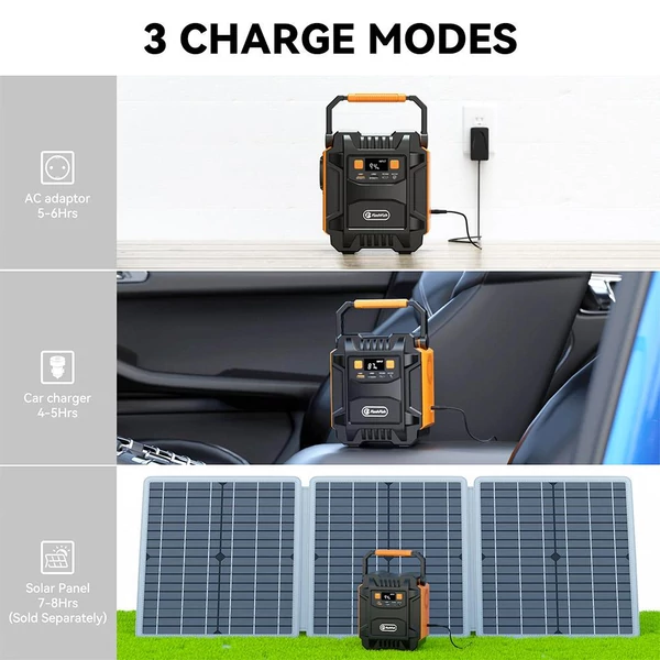 Flashfish A201 hordozható erőmű 200W, 172.8Wh/48000mAh napelemes generátor, 220V AC aljzatokkal – EU csatlakozó