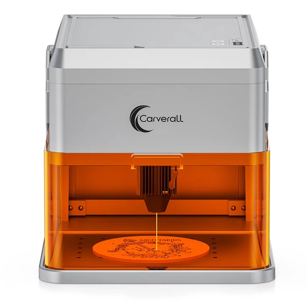 Carverall A1Pro 10W lézergravírozó, 455nm kék lézer, 12000mm/perc, 0.01mm pontosság, 100×100mm munkaterület, zárt Class 1, WiFi/USB