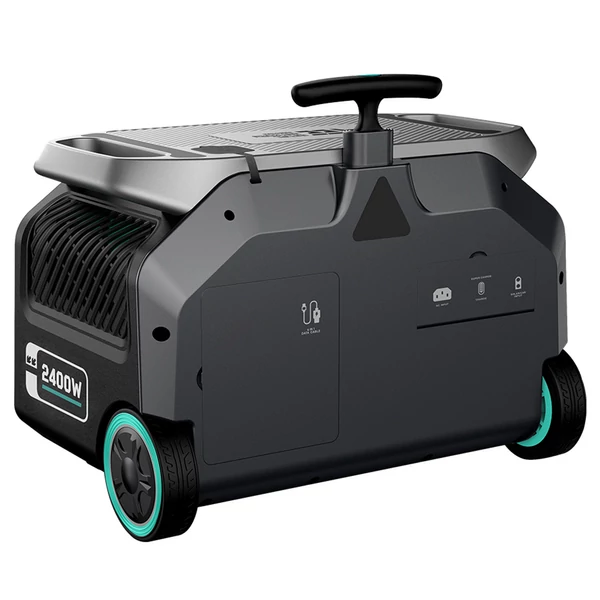 IEETek P2400 hordozható erőmű – 2048Wh LiFePO4 akkumulátor, 2400W tiszta szinusz, 4800W csúcs, 1800W gyorstöltés, 800W napelem, <10ms EPS, WiFi/Bluetooth