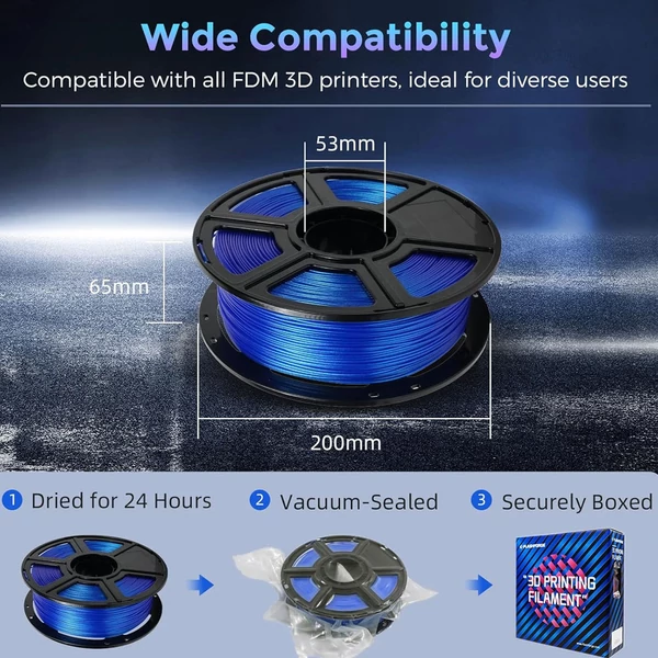 Flashforge Multicolor PLA filament 1kg – Kék, prémium 3D nyomtató alapanyag